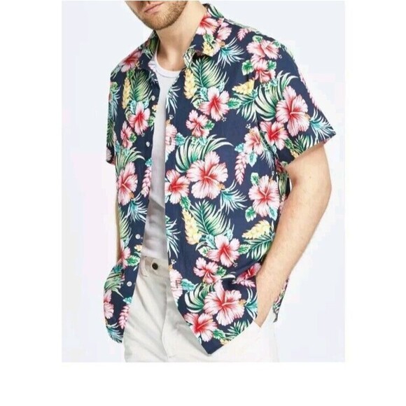 SSLR Hawaiian Shirt Mens Size XXL Button Up Shirt Short Sleeve Cotton  B5 - Picture 3 of 12